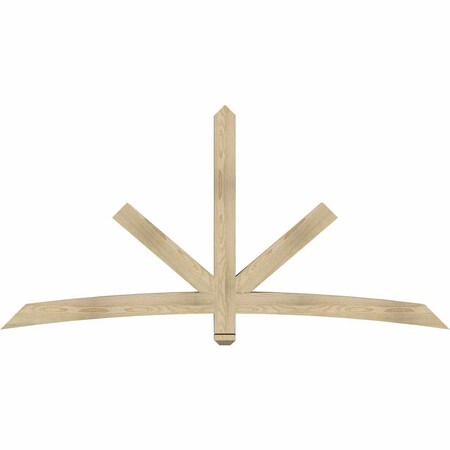 Ekena Millwork Alberta Rough Sawn Timber Gable Bracket, Douglas Fir, 84"W x 42"H x 4"D x 4"F, 12/12 Pitch GBW084X42X0404ALB00RDF